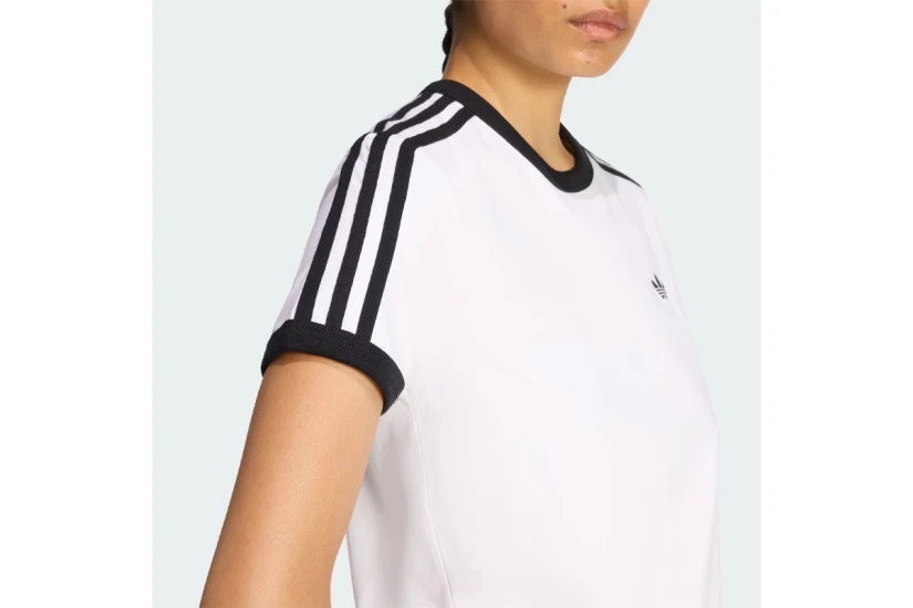 Adidas Originals 3-Stripes Γυναικείο Κοντομάνικο T-Shirt Λευκό, Μαύρο