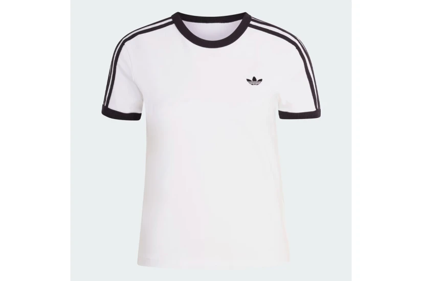 Adidas Originals 3-Stripes Γυναικείο Κοντομάνικο T-Shirt Λευκό, Μαύρο