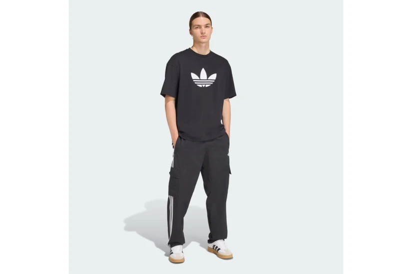 Adidas Originals Adicolor Trefoil Ανδρικό Κοντομάνικο T-Shirt Μαύρο, Λευκό