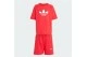 Adidas Originals Trefoil Loose Logo Παιδικό Σετ Κοντομάνικη Μπλούζα - Σορτς Κόκκινο