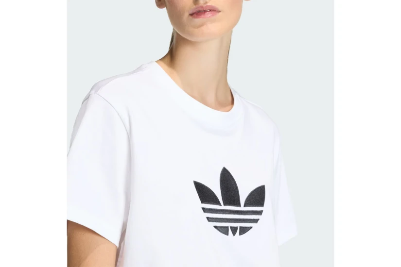 Adidas Originals Trefoil Boxy Γυναικείο Κοντομάνικο T-Shirt Λευκό, Μαύρο
