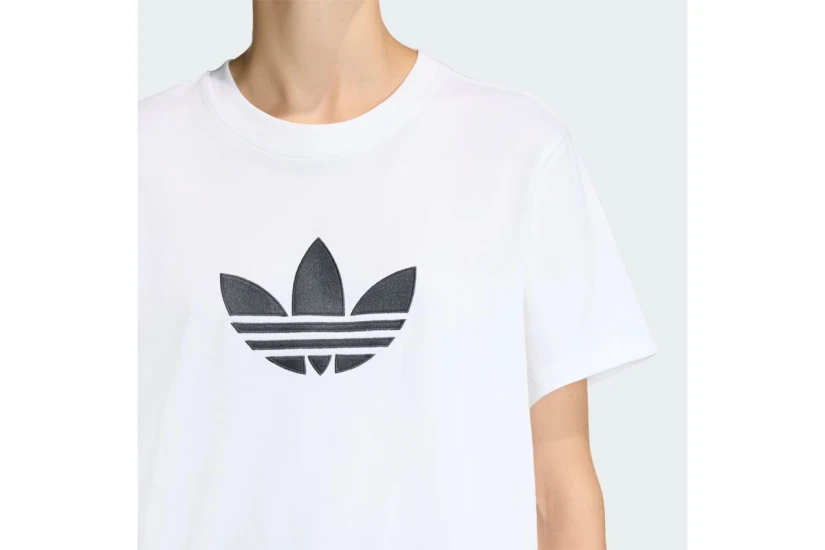 Adidas Originals Trefoil Boxy Γυναικείο Κοντομάνικο T-Shirt Λευκό, Μαύρο
