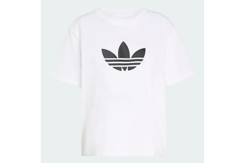 Adidas Originals Trefoil Boxy Γυναικείο Κοντομάνικο T-Shirt Λευκό, Μαύρο