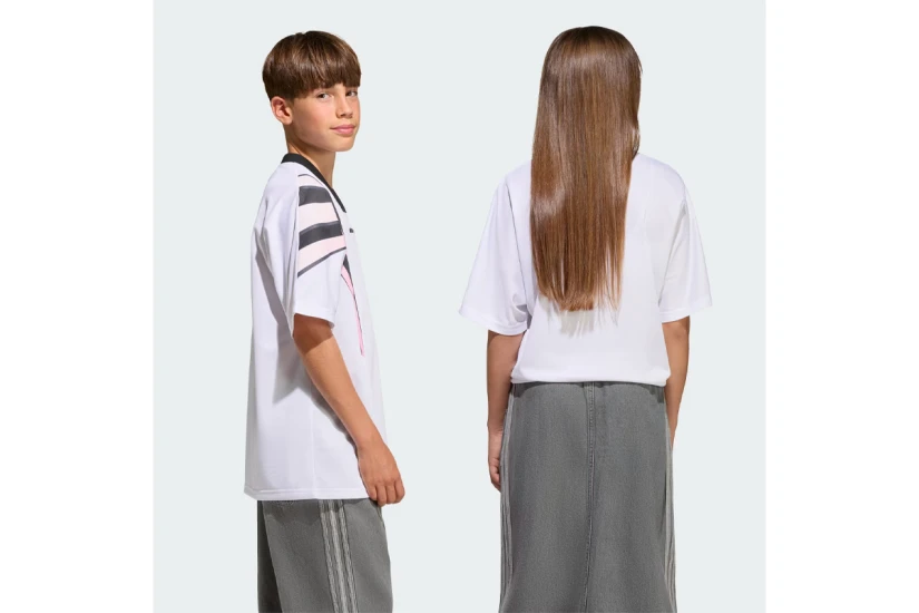Adidas Originals Santiago Loose Batwing Παιδικό Κοντομάνικο T-Shirt Λευκό, Ροζ, Μαύρο