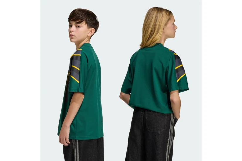 Adidas Originals Santiago Batwing Sleeve Loose Παιδική Φανέλα Κυπαρισσί, Κίτρινη, Μαύρη