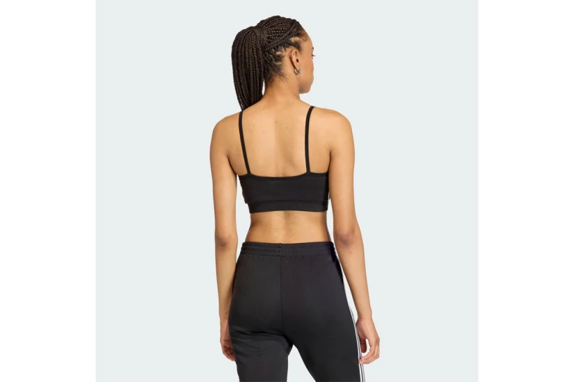 Adidas Originals 3-Stripes Γυναικείο Μπουστάκι Μαύρο, Λευκό