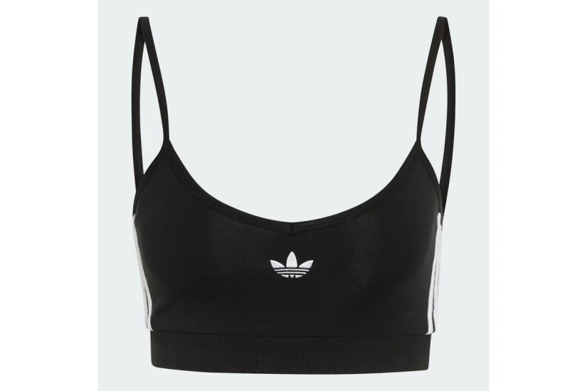 Adidas Originals 3-Stripes Γυναικείο Μπουστάκι Μαύρο, Λευκό