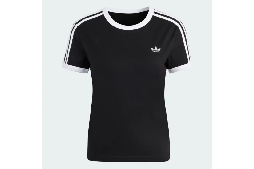Adidas Originals 3-Stripes Γυναικείο Κοντομάνικο T-Shirt Μαύρο, Λευκό