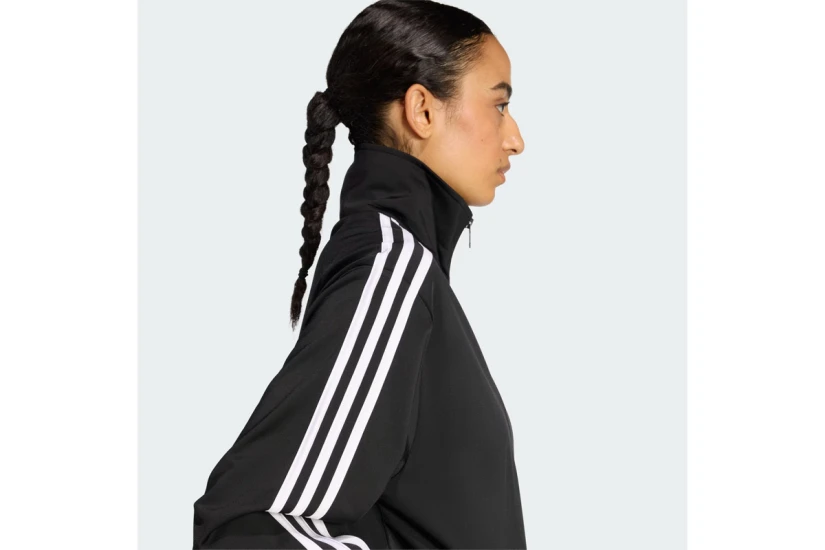 Adidas Originals Firebird Loose Γυναικεία Πολυεστερική Ζακέτα Μαύρη, Λευκή