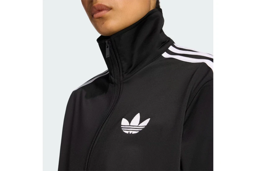 Adidas Originals Firebird Loose Γυναικεία Πολυεστερική Ζακέτα Μαύρη, Λευκή