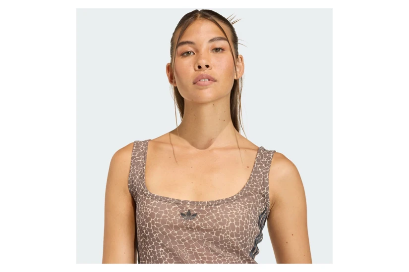Adidas Originals Allover Print Γυναικεία Αμάνικη Μπλούζα Λεοπάρ