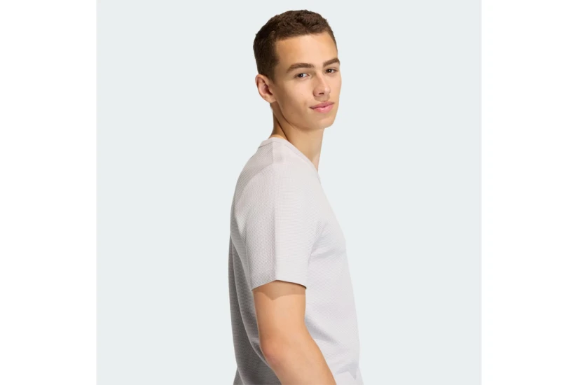 Adidas Originals Trefoil Essentials Waffle Ανδρικό Κοντομάνικο T-Shirt Γκρι, Λευκό