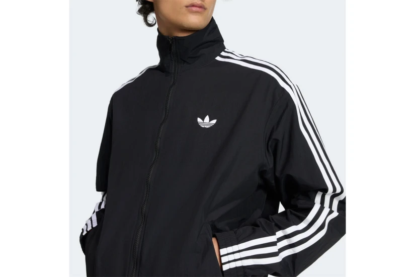 Adidas Originals Firebird Woven Ανδρική Ζακέτα Nylon Μαύρη, Λευκή