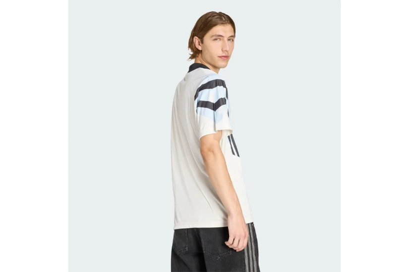 Adidas Originals Santiago Aop Infill Ανδρική Φανέλα Λευκή, Μαύρη, Γαλάζια