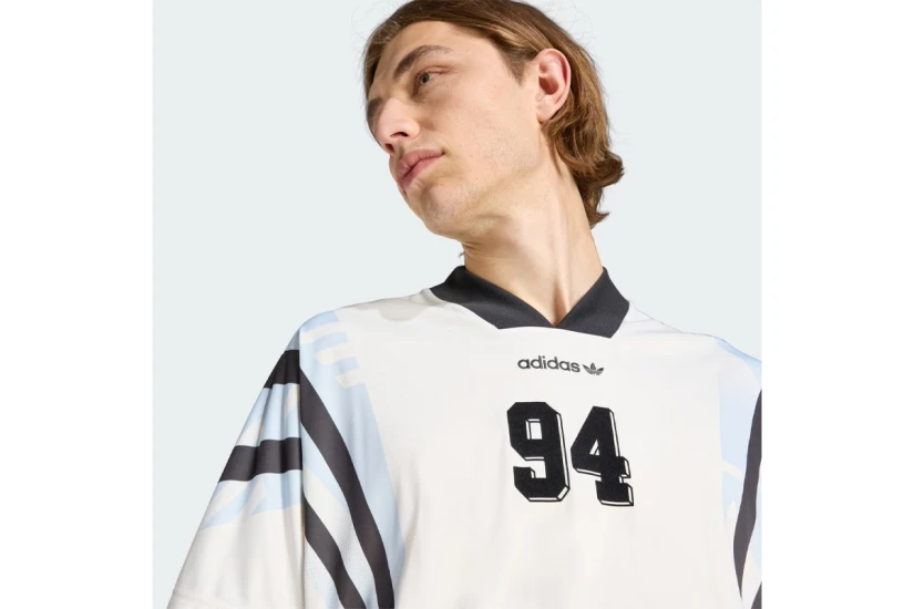Adidas Originals Santiago Aop Infill Ανδρική Φανέλα Λευκή, Μαύρη, Γαλάζια