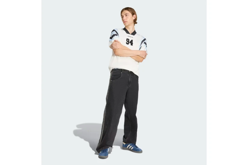 Adidas Originals Santiago Aop Infill Ανδρική Φανέλα Λευκή, Μαύρη, Γαλάζια