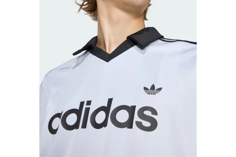 Adidas Originals Archive Collar Engineered Jersey Ανδρικό Κοντομάνικο T-Shirt Σιέλ, Μαύρο