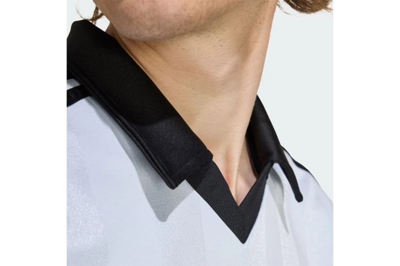 Adidas Originals Archive Collar Engineered Jersey Ανδρικό Κοντομάνικο T-Shirt Σιέλ, Μαύρο