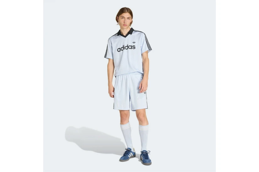 Adidas Originals Archive Collar Engineered Jersey Ανδρικό Κοντομάνικο T-Shirt Σιέλ, Μαύρο