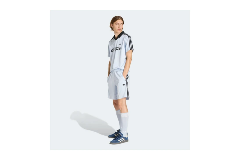Adidas Originals 3-Stripes Loose Engineered Ανδρική Αθλητική Βερμούδα Γαλάζια, Μαύρη