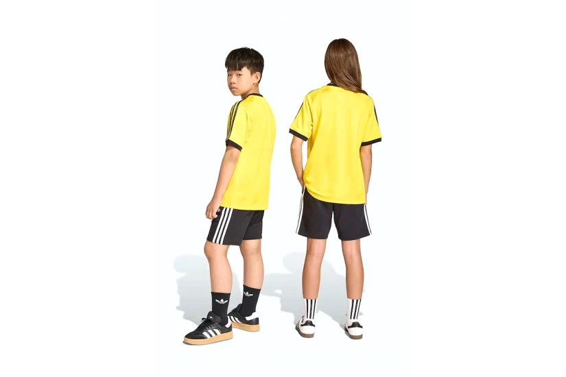 Adidas Originals 3-Stripes Παιδική Αθλητική Βερμούδα Μαύρη, Λευκή