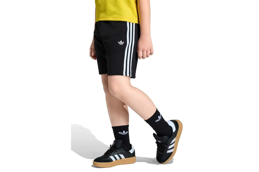 Adidas Originals 3-Stripes Παιδική Αθλητική Βερμούδα Μαύρη, Λευκή