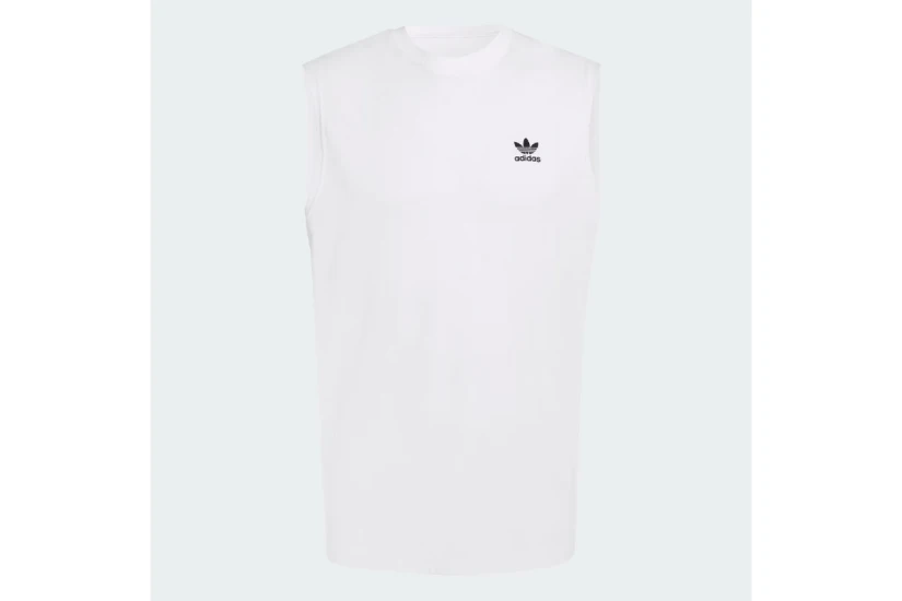 Adidas Originals Trefoil Essentials Ανδρική Αμάνικη Μπλούζα Λευκή