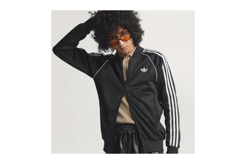 Adidas Originals SST Ανδρική Πολυεστερική Ζακέτα Μαύρη, Λευκή