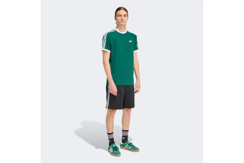 Adidas Originals 3-Stripes Ανδρικό Κοντομάνικο T-Shirt Πράσινο, Λευκό