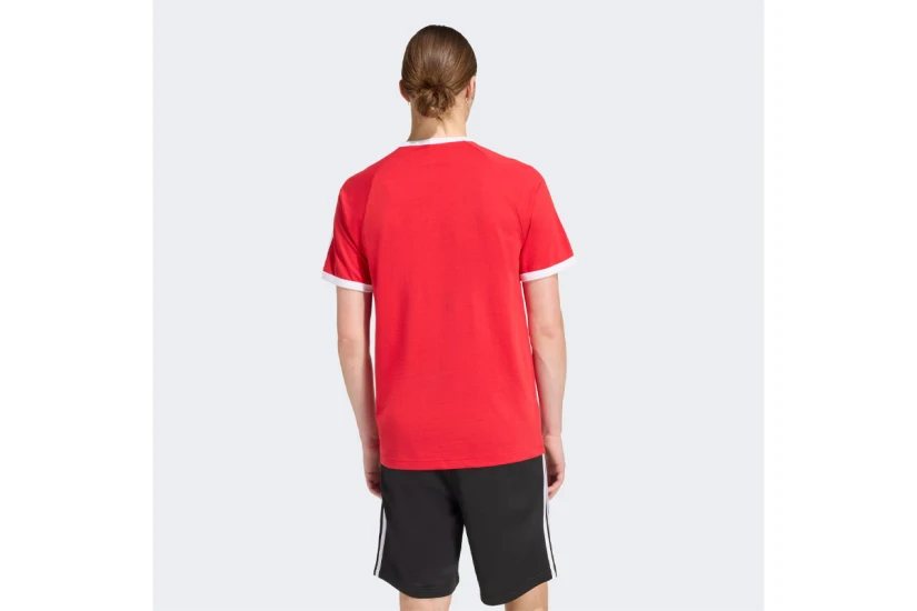 Adidas Originals 3-Stripes Ανδρικό Κοντομάνικο T-Shirt Κόκκινο, Λευκό