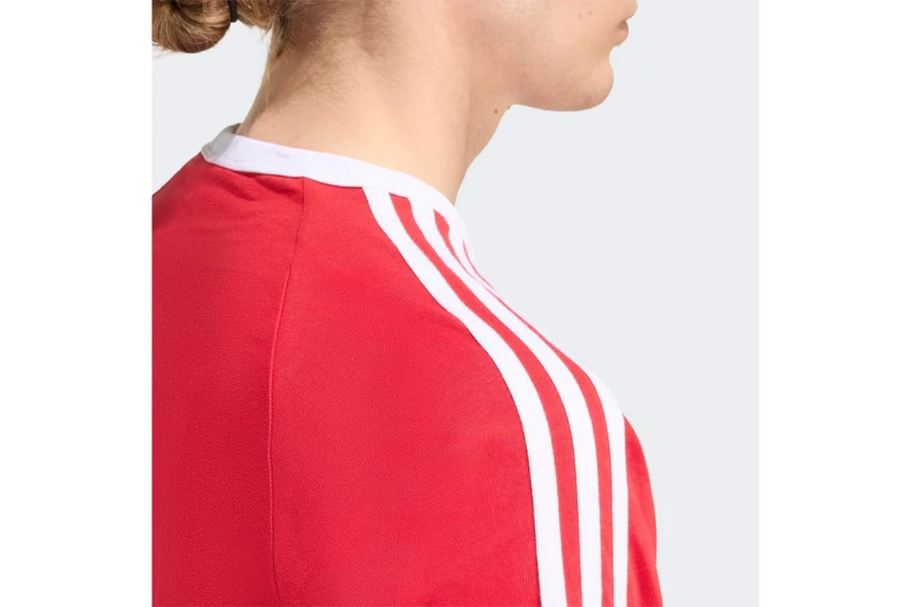 Adidas Originals 3-Stripes Ανδρικό Κοντομάνικο T-Shirt Κόκκινο, Λευκό