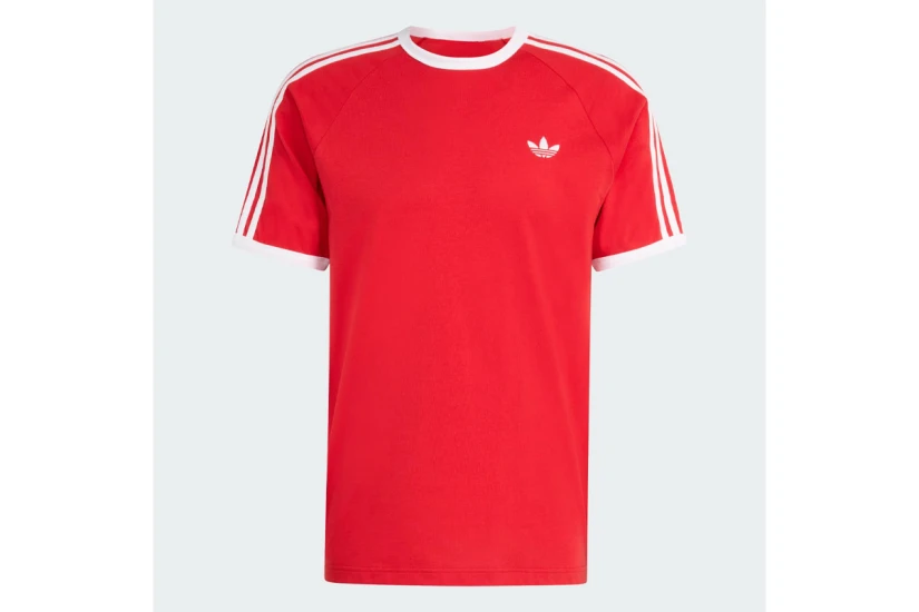 Adidas Originals 3-Stripes Ανδρικό Κοντομάνικο T-Shirt Κόκκινο, Λευκό