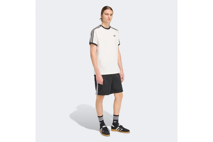 Adidas Originals 3-Stripes Ανδρικό Κοντομάνικο T-Shirt Λευκό, Μαύρο