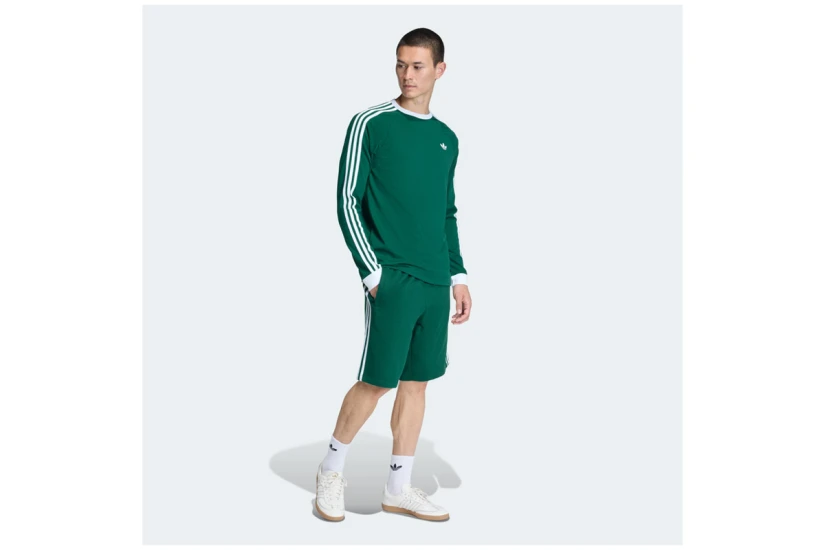 Adidas Originals 3-Stripes Ανδρική Αθλητική Βερμούδα Κυπαρισσί, Λευκή