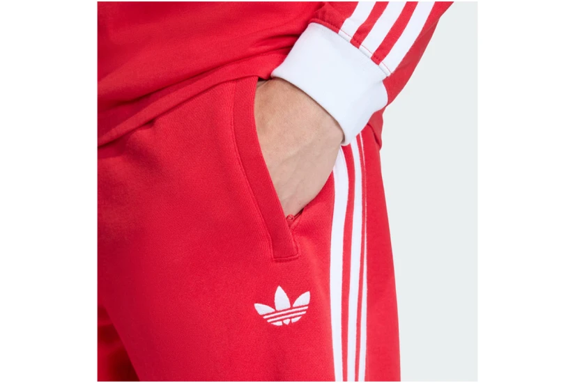 Adidas Originals 3-Stripes Ανδρική Αθλητική Βερμούδα Κόκκινη, Λευκή