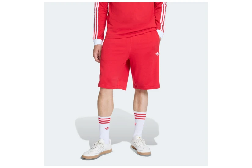 Adidas Originals 3-Stripes Ανδρική Αθλητική Βερμούδα Κόκκινη, Λευκή
