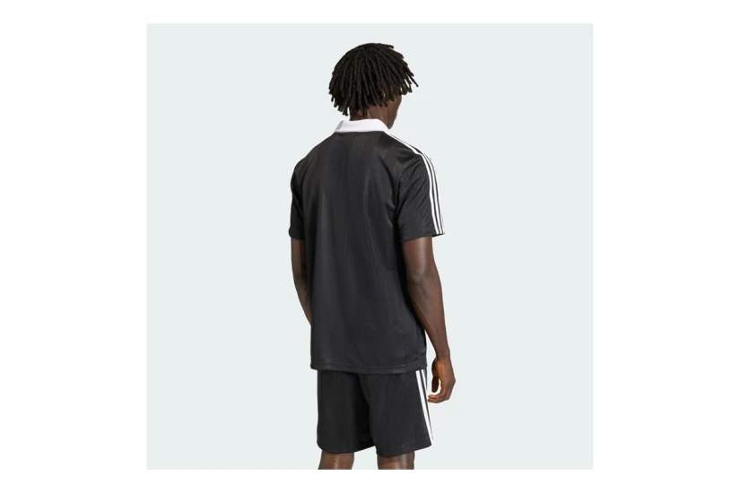 Adidas Originals Archive Collar Engineered V-Neck Ανδρικό Κοντομάνικο T-Shirt Μαύρο, Λευκό