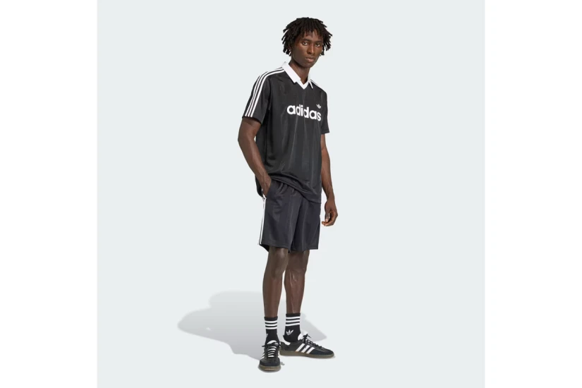 Adidas Originals 3-Stripes Loose Engineered Ανδρική Αθλητική Βερμούδα Μαύρη