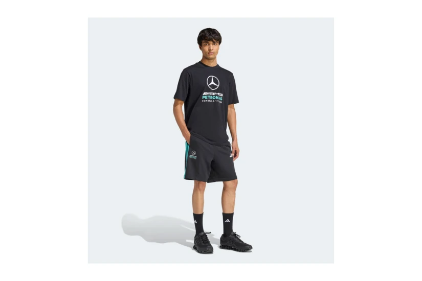 Adidas Performance Mercedes-AMG Petronas F1 DNA Ανδρική Αθλητική Βερμούδα Μαύρη, Τυρκουάζ, Λευκό