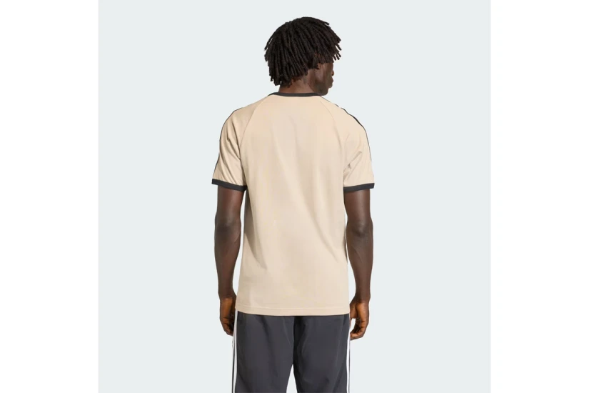 Adidas Originals 3-Stripes Ανδρικό Κοντομάνικο T-Shirt Μπεζ, Μαύρο