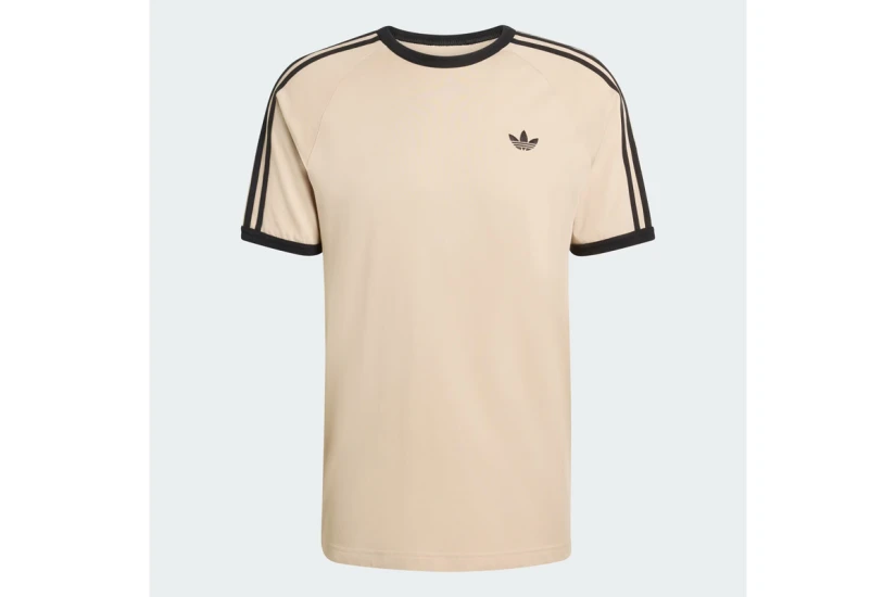 Adidas Originals 3-Stripes Ανδρικό Κοντομάνικο T-Shirt Μπεζ, Μαύρο
