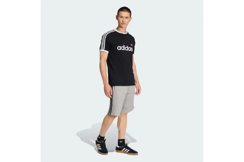 Adidas Originals 3-Stripes Slim Ringer Ανδρικό Κοντομάνικο T-Shirt Μαύρο, Λευκό