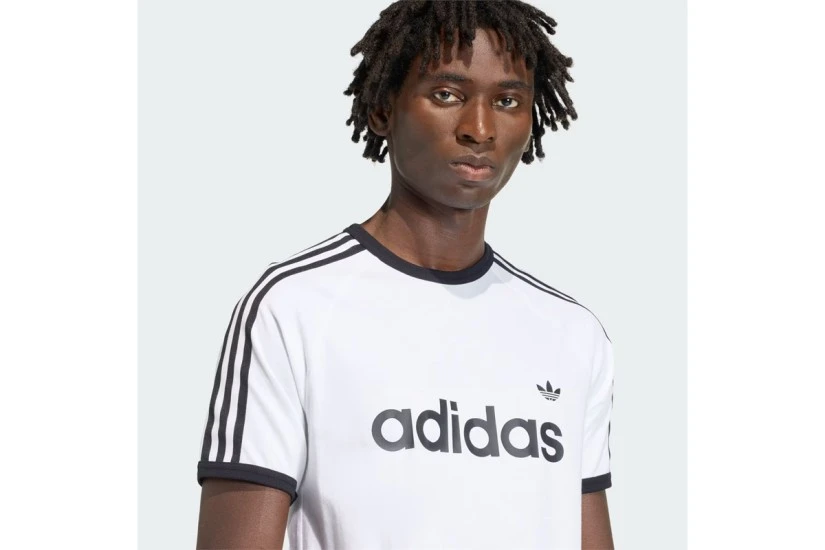 Adidas Originals 3-Stripes Slim Ringer Ανδρικό Κοντομάνικο T-Shirt Λευκό, Μαύρο