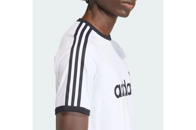 Adidas Originals 3-Stripes Slim Ringer Ανδρικό Κοντομάνικο T-Shirt Λευκό, Μαύρο