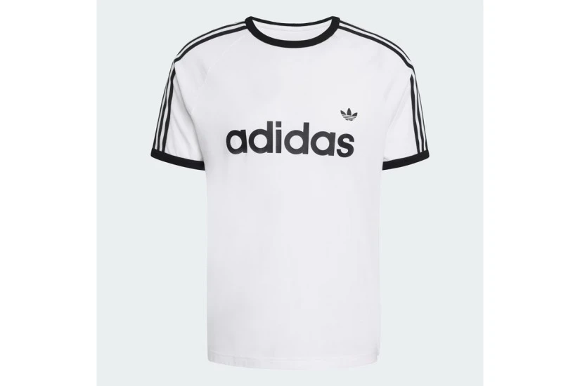 Adidas Originals 3-Stripes Slim Ringer Ανδρικό Κοντομάνικο T-Shirt Λευκό, Μαύρο