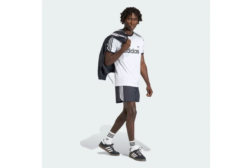 Adidas Originals 3-Stripes Slim Ringer Ανδρικό Κοντομάνικο T-Shirt Λευκό, Μαύρο