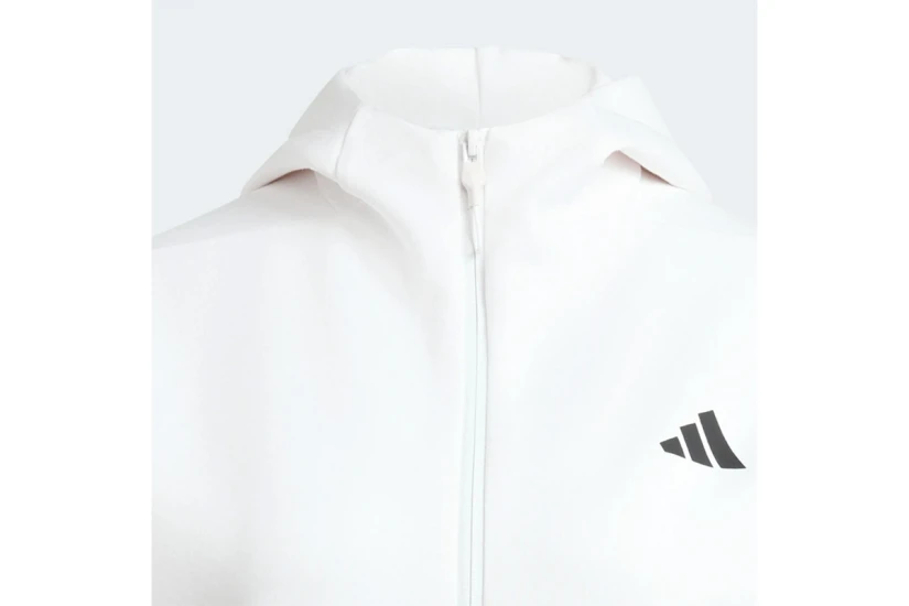 Adidas Performance Z.N.E. Γυναικεία Πολυεστερική Ζακέτα με Κουκούλα Λευκή