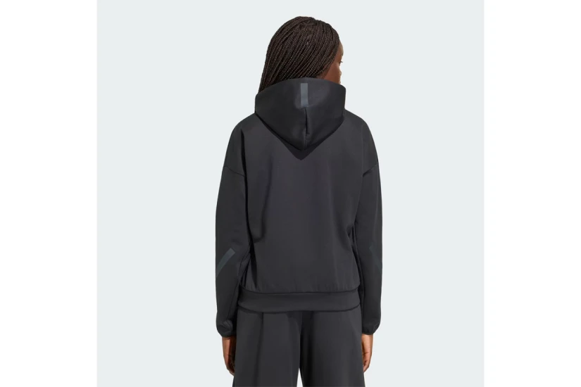 Adidas Performance Z.N.E. Γυναικεία Πολυεστερική Ζακέτα με Κουκούλα Μαύρη