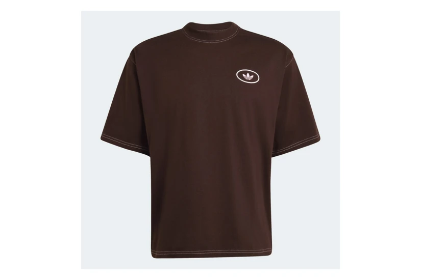 Adidas Originals Shoemaker Graphic Ανδρικό Κοντομάνικο T-Shirt Καφέ, Λευκό
