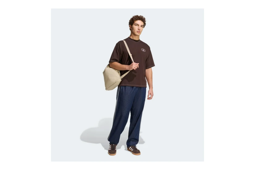 Adidas Originals Shoemaker Graphic Ανδρικό Κοντομάνικο T-Shirt Καφέ, Λευκό